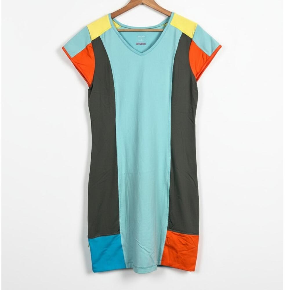 Title Nine Womens M Athleisure Outdoors Artsy Y2K Colorblock Regulator Dress‎